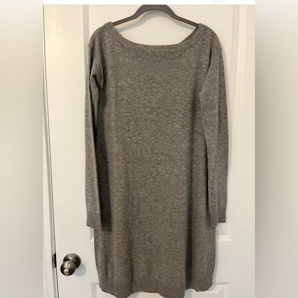 Diane Von Furstenberg Branitta Wool Cashmere Grey Sweater Dress in Size Medium